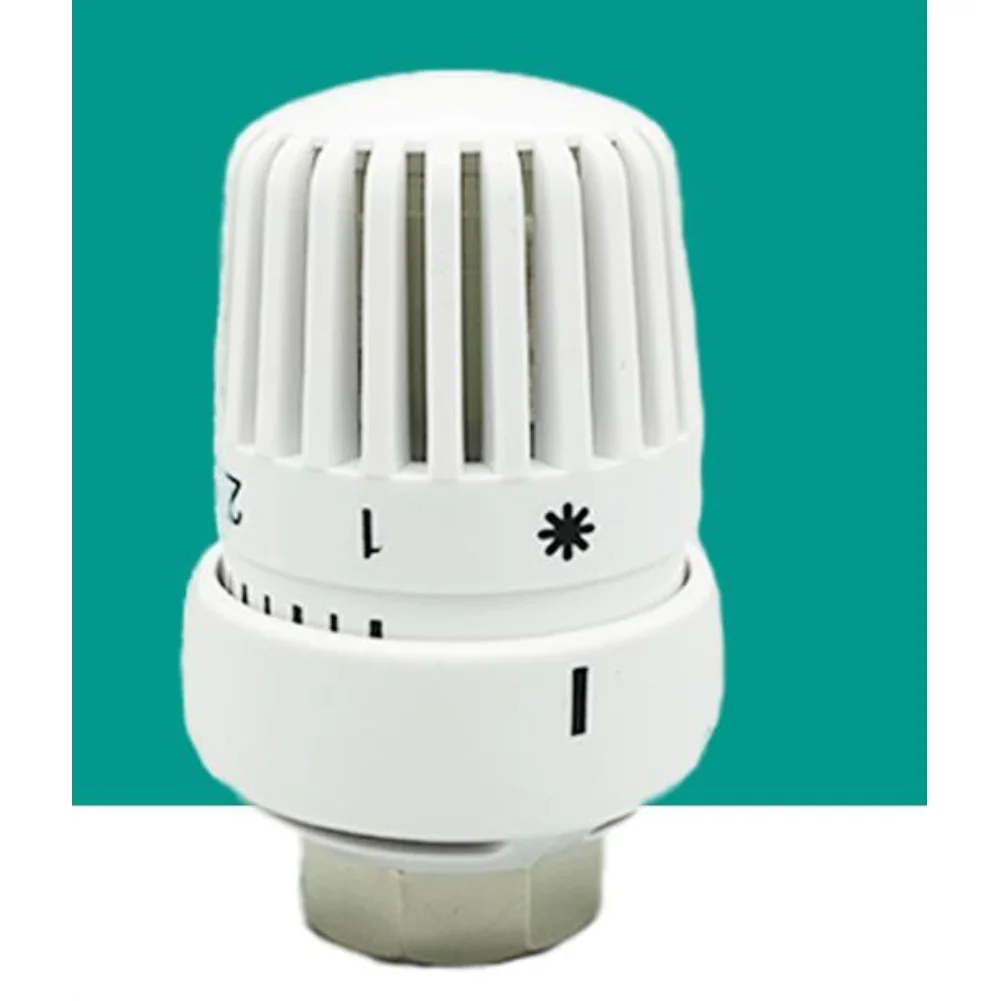 Kepala Termostat Radiator M30x1 5 dengan Perlindungan dari Beku dan Lima Tingkat Suhu yang Dapat Disesuaikan untuk Kompatibilitas Katup Berulir