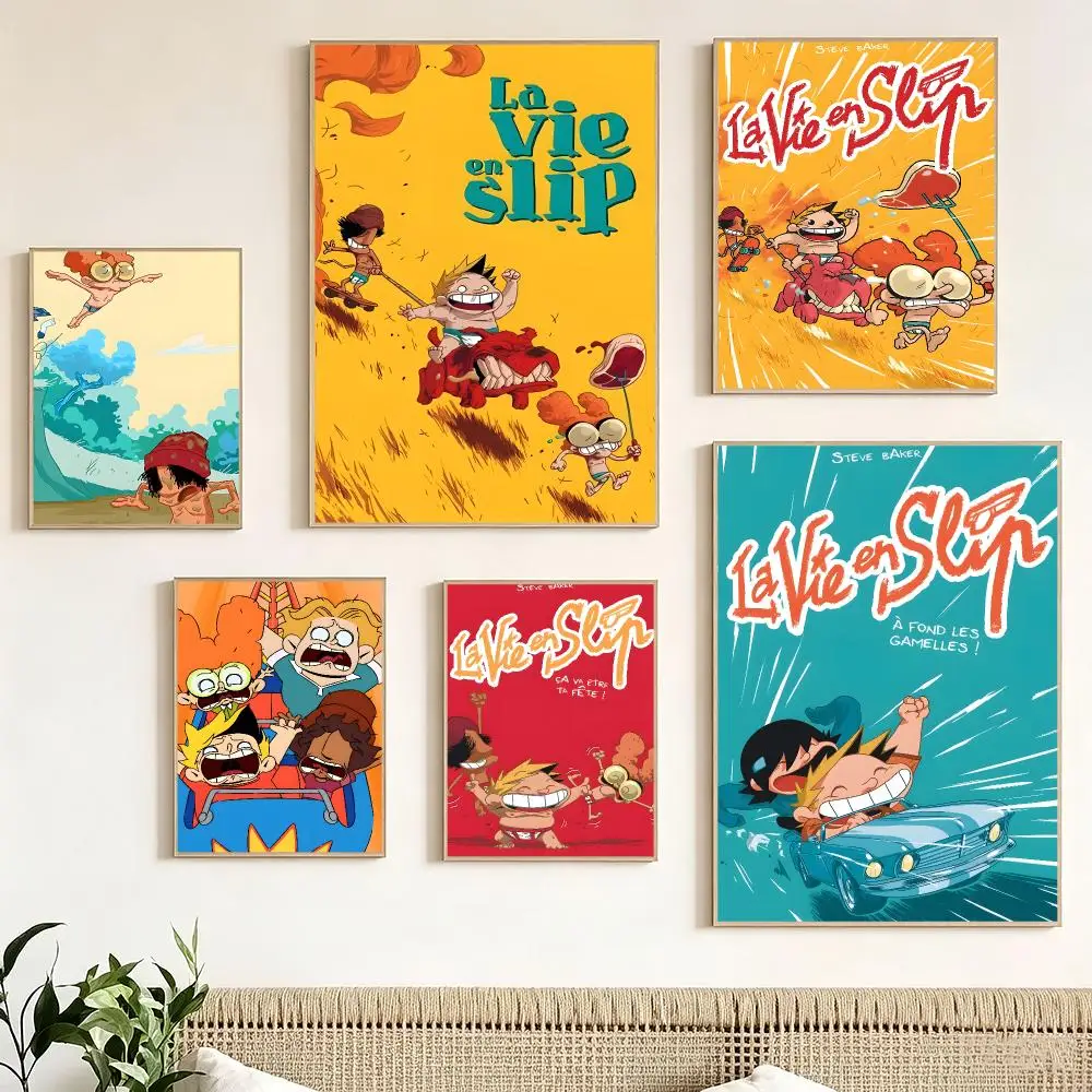 Youth Cartoon L-La vie en Slip Poster Pegatina artistica HD autoadhesiva impermeable para salon dormitorio