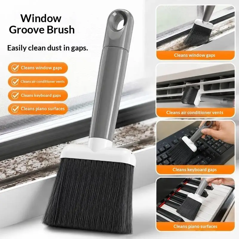 Weiche Borsten-Handstaubbürste, multifunktional, mit Aufhängeloch, Spaltbürste zur Staubentfernung, ergonomische Reinigungsbürste für Fahrzeuge – Detail 2