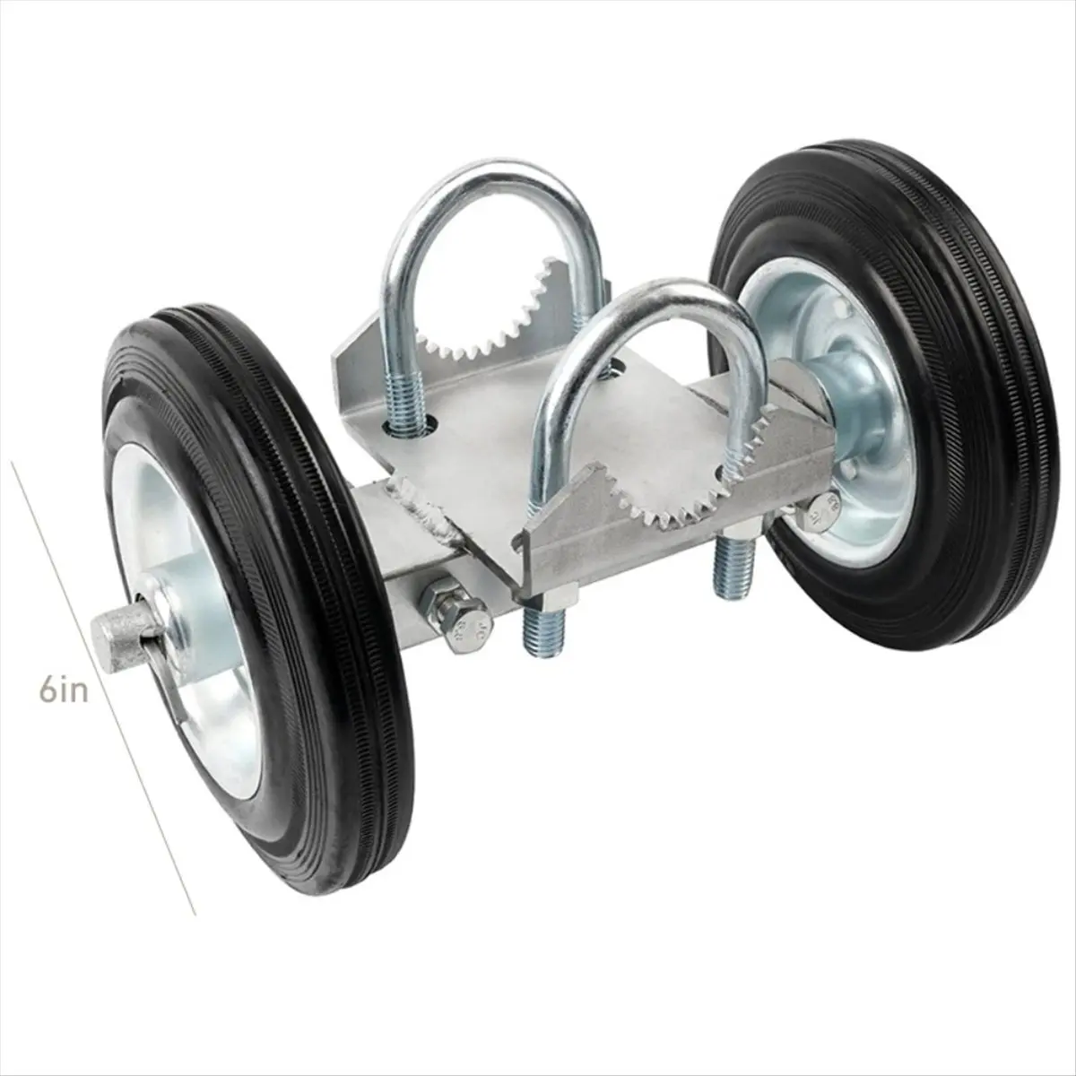 Best of 2026 Heavy-Duty Steel Rolling Gate 6Inch RubberWheel Carrier for Driveway Chain Link Fence Metal Tube and More