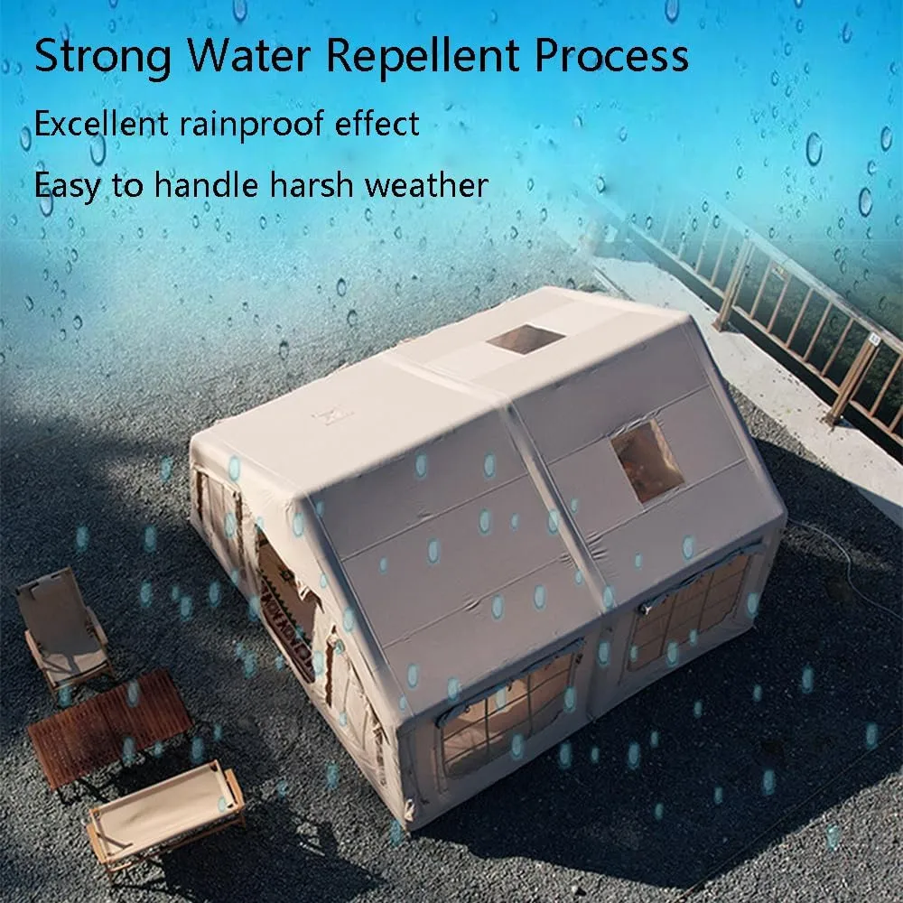 

ST Portable Outdoor Inflatable Tent for 4-6 People Travelling Waterproof Four Season Family Camping Tent