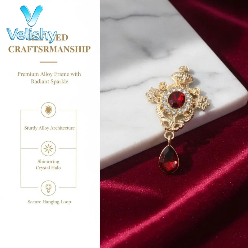 5Pcs Gold Plated Baroque Pendant Premium Material for Earrings Making Clothing Sewing DIY Craft Decor