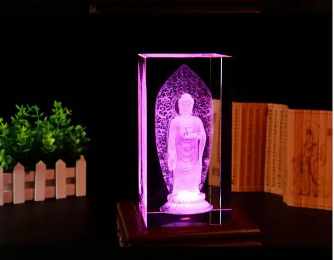 large GOOD Buddha statue # HOME family Talisman efficacious Protection # Buddhism 3D Crystal the Buddha Shakya Mani statue-gift
