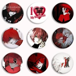 Homicipher Mr.Scarletella Anime Soft Button Pin Cartoon Game Character Brooch Badge Bag Decor Accessories Gamer Collect