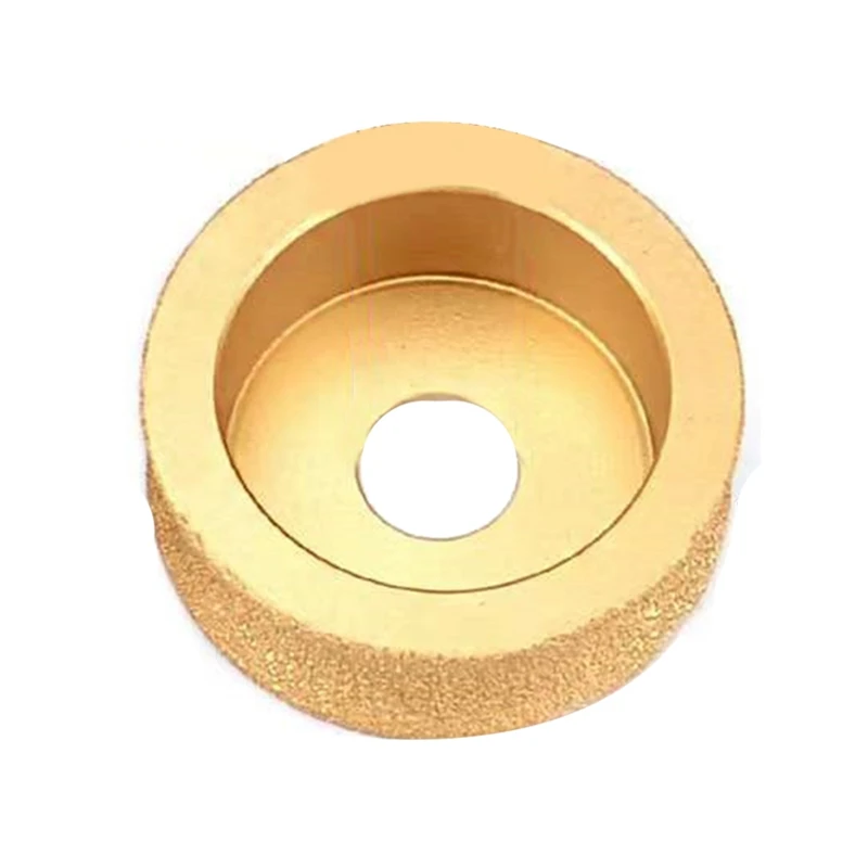 

20Mm Bore Dia 75Mm Round Dry Vacuum Brazed Diamond Grinding Wheel Demi-Bullnose Edge Marble Edging Grinding Disc 20Mm