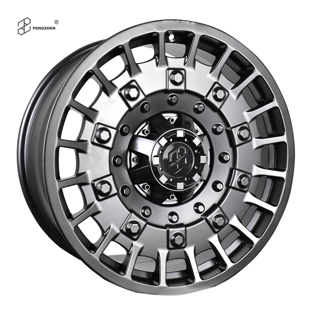 For  New Matte Black Forged Wear Resistant Powder Coating 20x9 6x139.7mm Alloy Car Wheels for for 1500