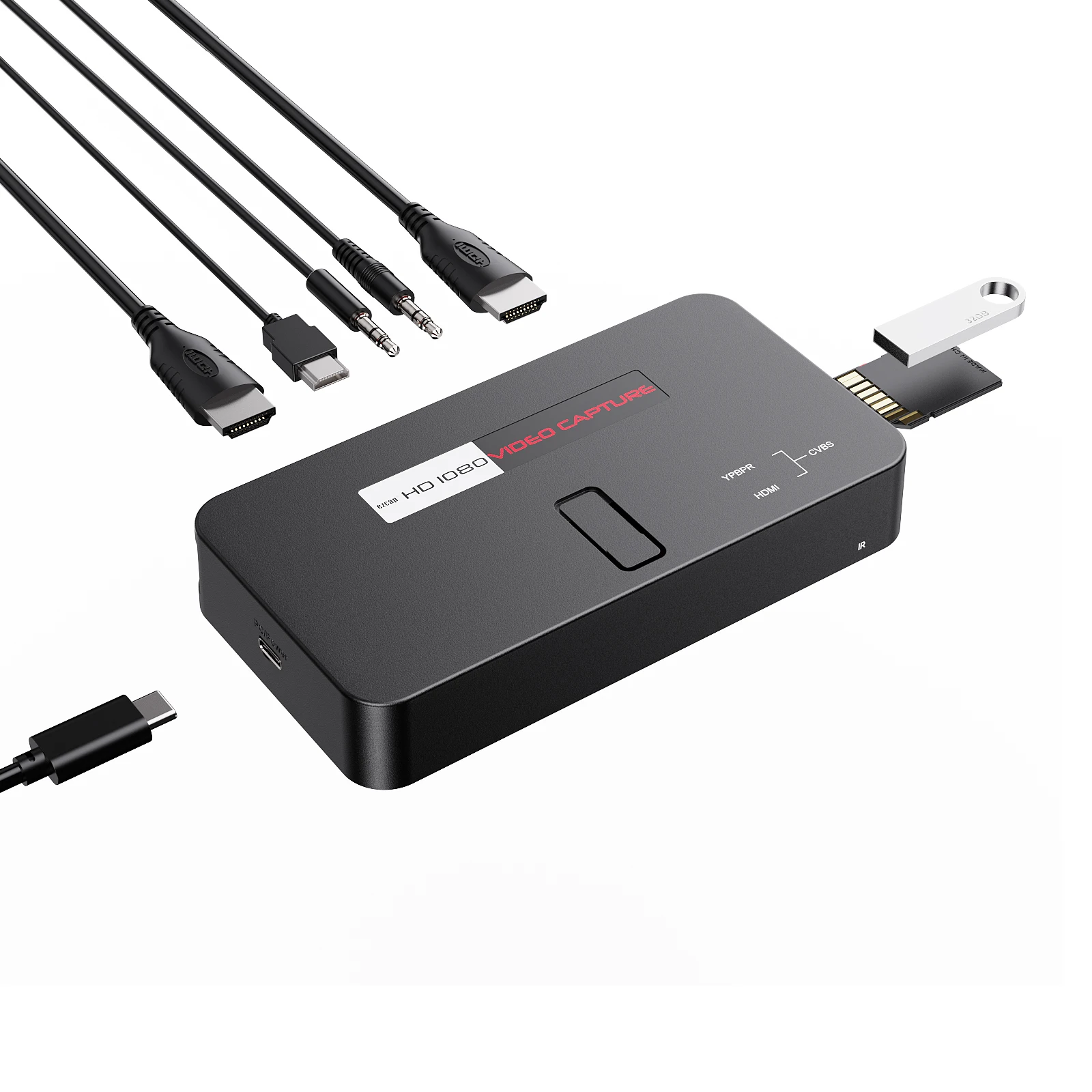 Imagem -06 - Hdmi Jogo Captura Componente av Gravador de Vídeo Mic na Linha Dentro e Linha para Fora 1080p 30fps salvo em Flash Usb ou Cartão sd Ezcap284