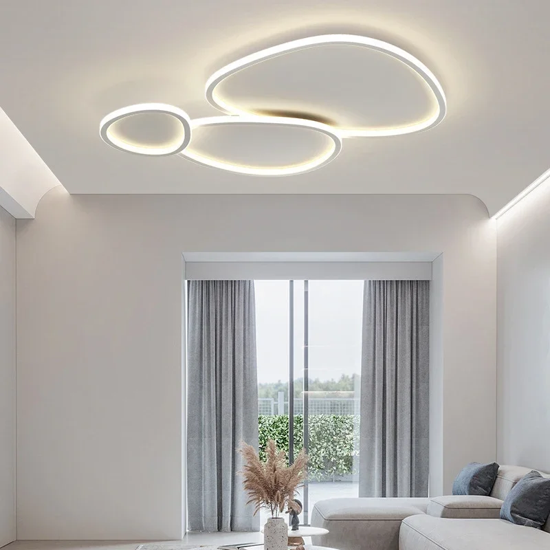 Nordic Led Minimalist Ceiling Lamp Dimmer White for Living Room Bedroom Bathroom Ceiling Lights Home Decor Lusters Luminaires