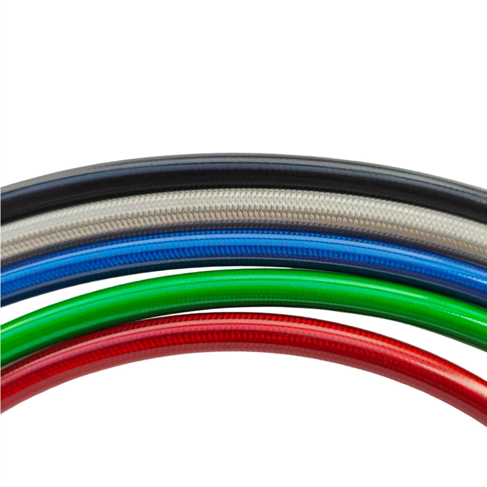 28-28 Red Universal Motorcycle Hydraulic Brake Line Steel Braided Hose Oil Pipe 400-2200mm For Suzuki Yamaha Kawasaki