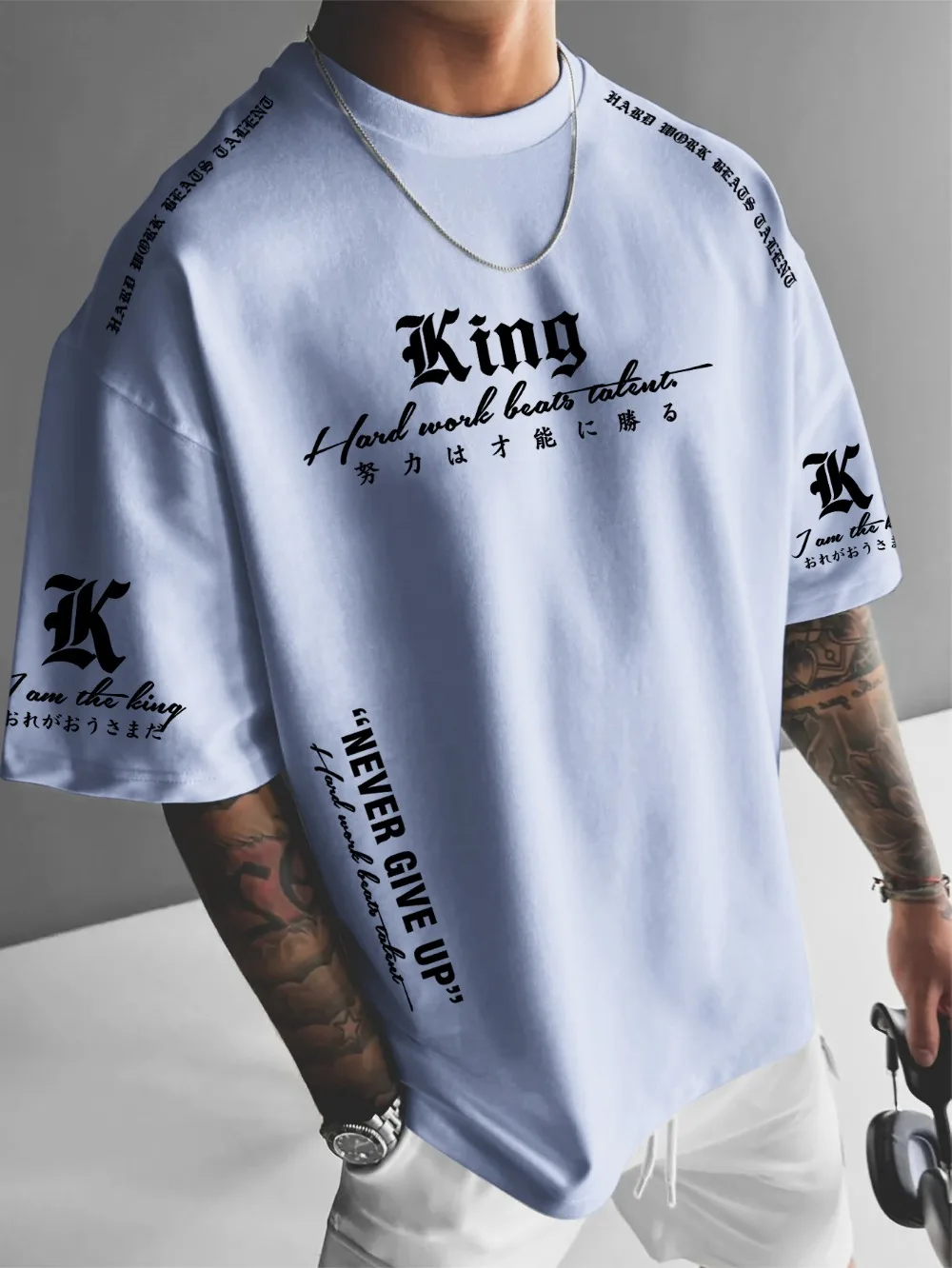 Retro Gothic King Multi-Color 3DPrintout Breatha Quick-Dry Men's Large-Sized T-Shirt Outdoor Leisure Sport Parent-child Clothing