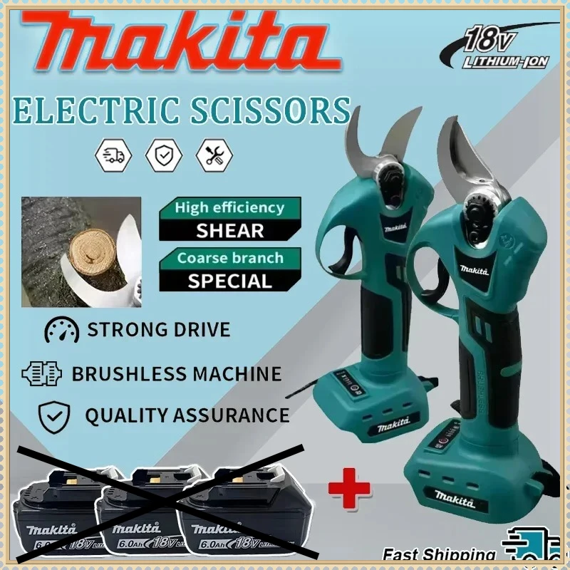 

Профессиональные беспроводные электрические ножницы-секаторы Makita, аккумуляторные инструменты 18В, садовый секатор