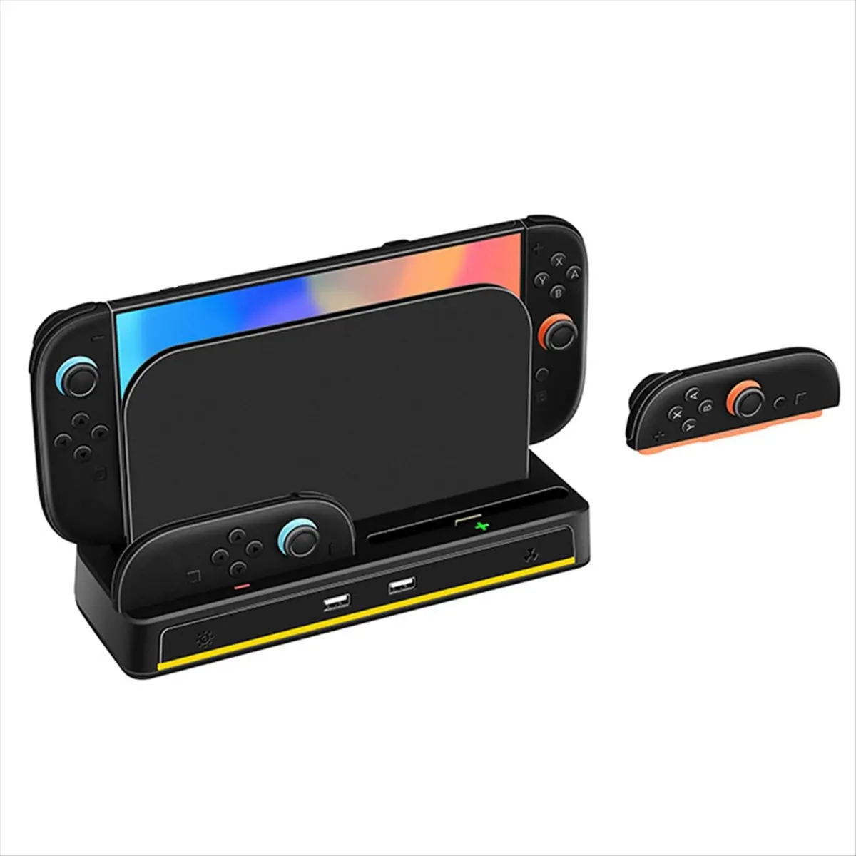 Okay For Switch 2 Console Storage Charging and Cooling Base NS2 Left and Right Small Controller Charging Dock with RGB Light