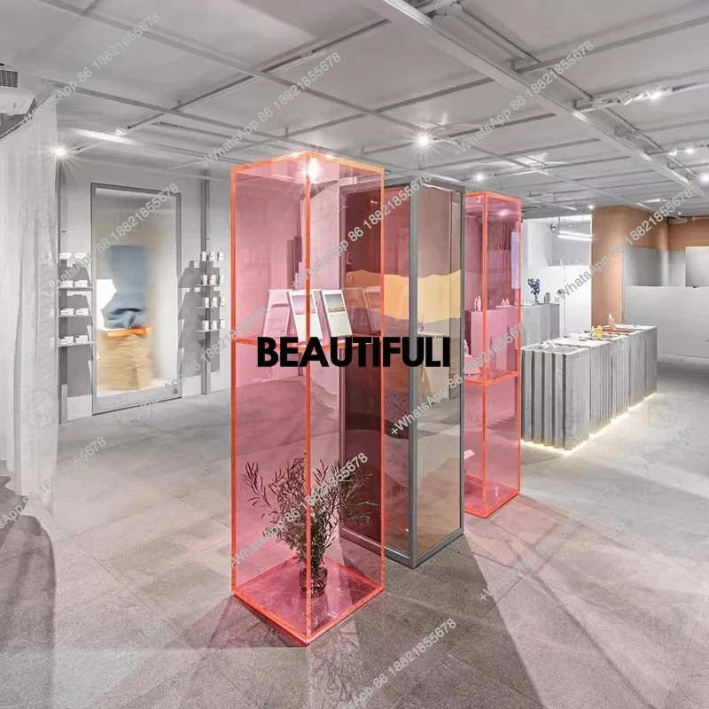 

Customized high transparent figures, multi-layer display and storage racks, clothing stores, shoes and bags, display cabinets