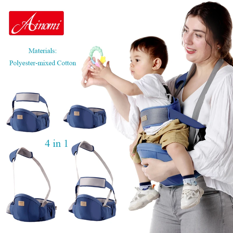 

Baby Carrier New Born Slings Infant Backpack Ergonomics Hipseat Waist Stool Seat Kangaroo 4 in 1 Portable 0-3 Years for Travel