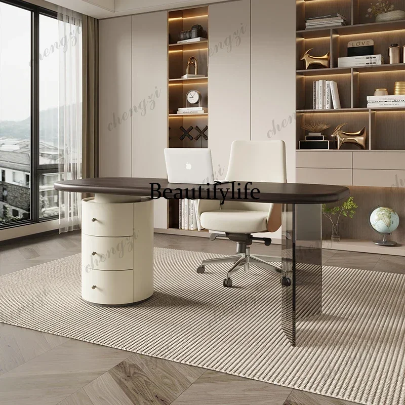 G153 Storage Luxury White Desk Executive Wireless Organizer Modern Adjustable Office Table Executive Drawers Escritorio Furnitur