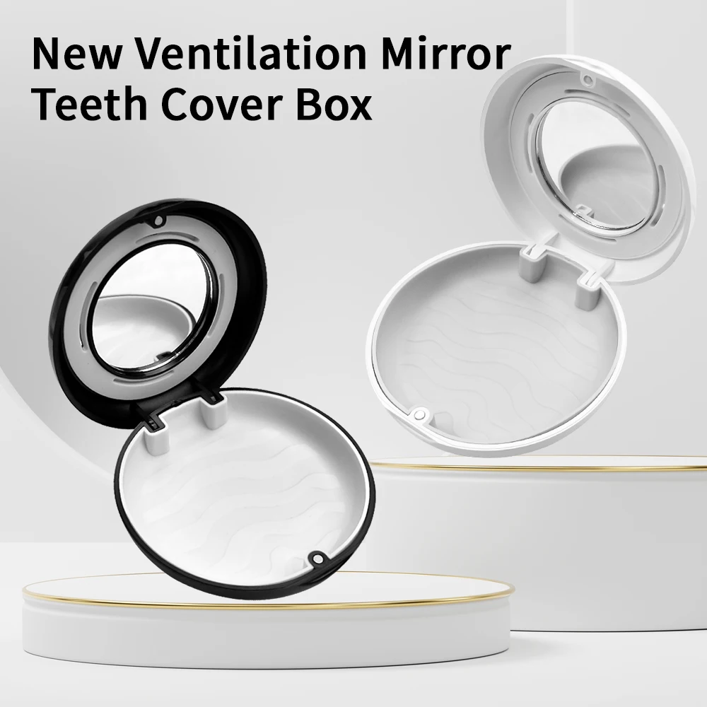 1Pcs Portable Invisible No Leak Dental Magnetic Retainer Orthodontic With Mirror Vent Hole Denture Case Storage Box Mouth Guard