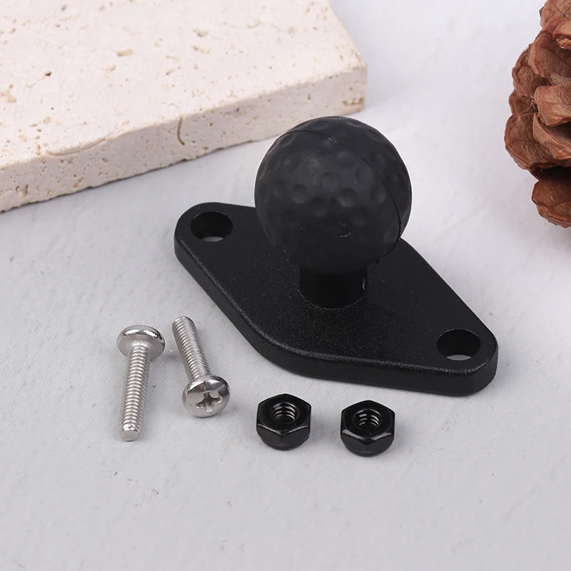 Aluminum Alloy Motorcycle Handlebar Clamp Base 25MM Rubber Ball Head Bracket Base For Microphone Cellphones Navigation Bracket