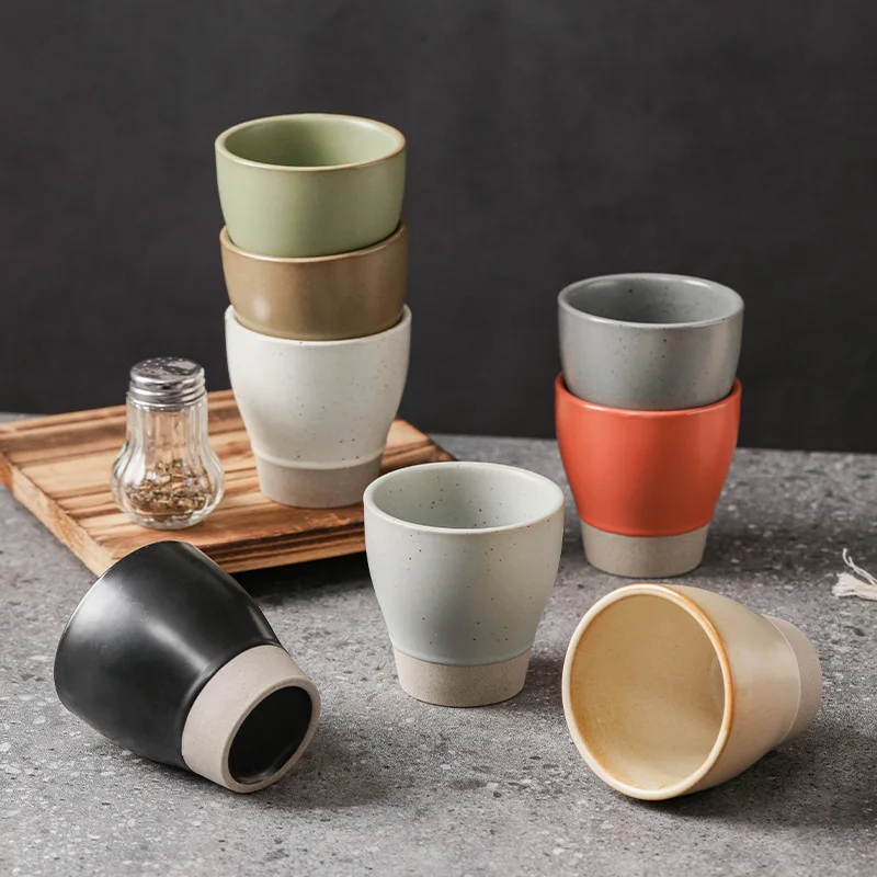 

Чайная чашка Reunion в стиле ваби-саби, керамическая кружка ручной работы, минималистичный дизайн для домашнего офиса