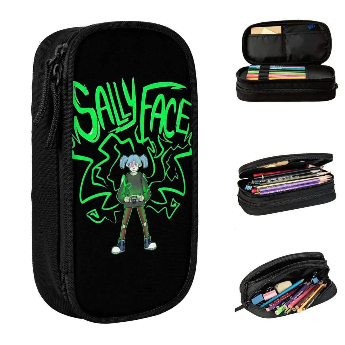sally-face-super-gear-menino-jogo-lapis-caso-caneta-caixa-sacos-estudante-grande-armazenamento-material-escolar-presente-lapis-casos