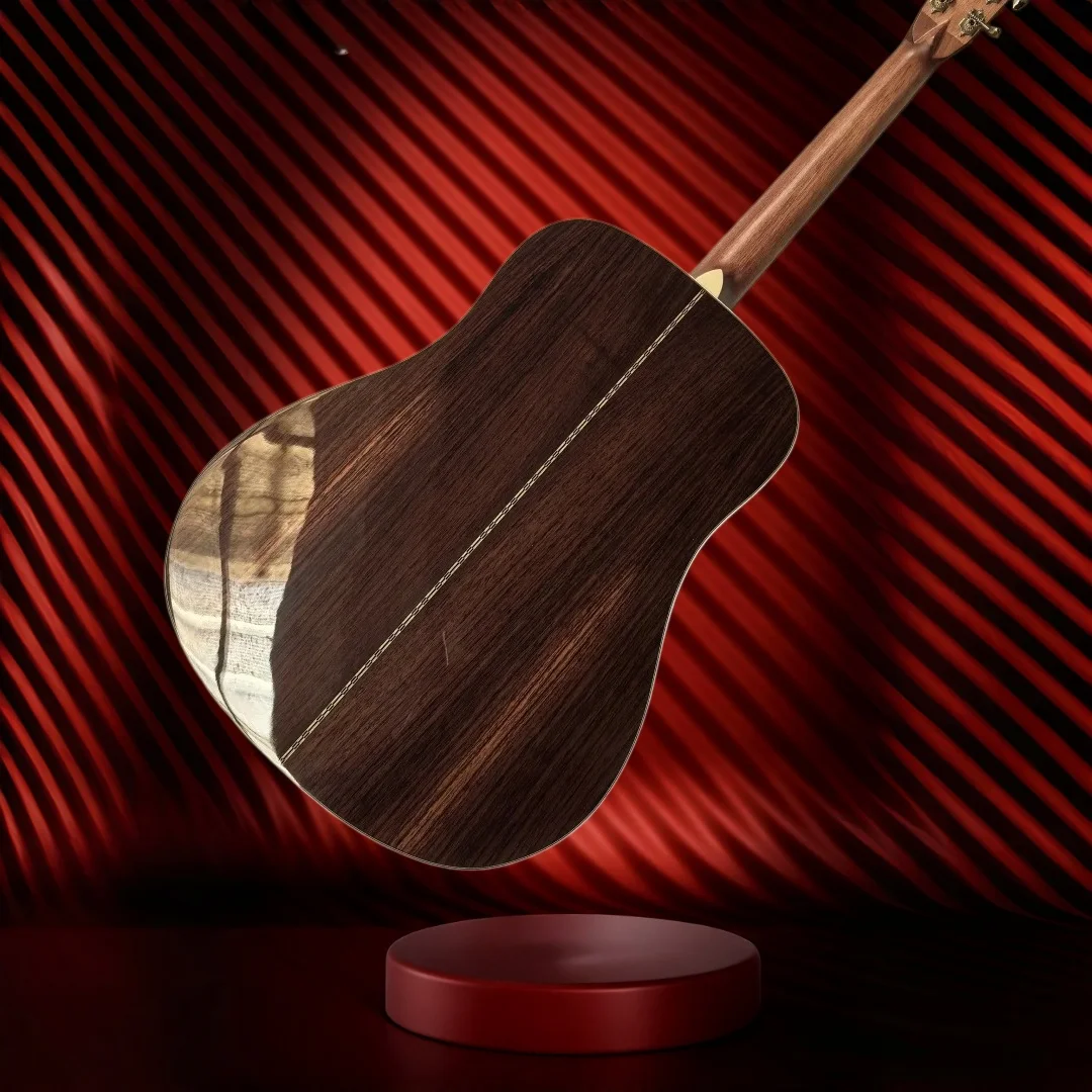 D28 41 Inch D-bucket Natural Wood Color Folk Guitar High Gloss Spruce Panel Acoustic Wood Guitar Folk Singing Finger Playing Hot