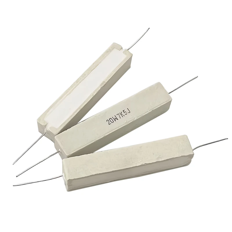 10pcs 20W 5% Cement Resistor Power Resistance 0.1R~100K 0.2R 0.5R 10R 50R 0.22 0.33 1 2 5 8 10 15 20 25 30 100 1K 2K 10K 82K ohm