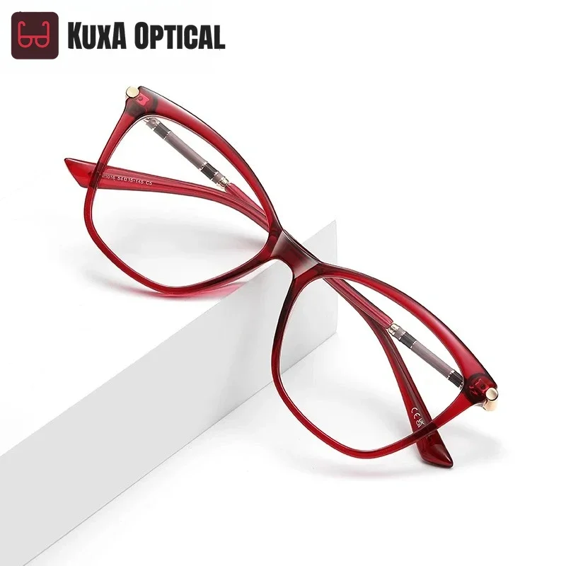 

KUXA Классический минималистичный геометрический дизайн Модные очки для чтения с защитой от синего света Индивидуальные очки по рецепту LS211