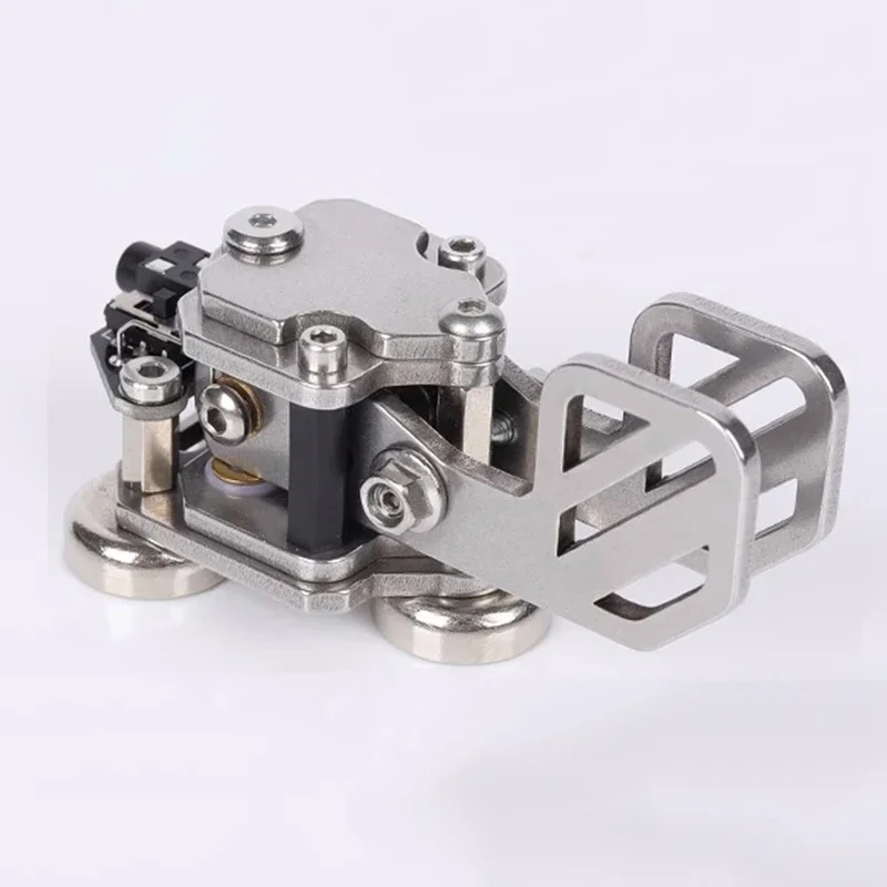 Mini CW Morse Code Key Stainless Steel Double Paddle Auto Key Morse Code Transmitter for Radio Enthusiast