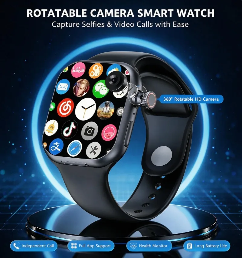 2026 CD20 Independent SIM Smartwatch, Built-in GPS, Large Storage, Multi-Language Translation Unisex Android Watch