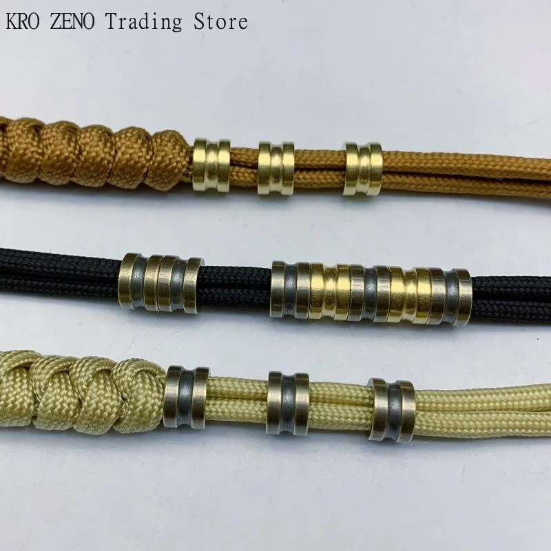 🔝10Pcs Heavy Duty Brass Paracord Beads Fashion DIY Accessories Outdoor Pendant Isolate Beads for Paracord Bracelet Handcrafts✨