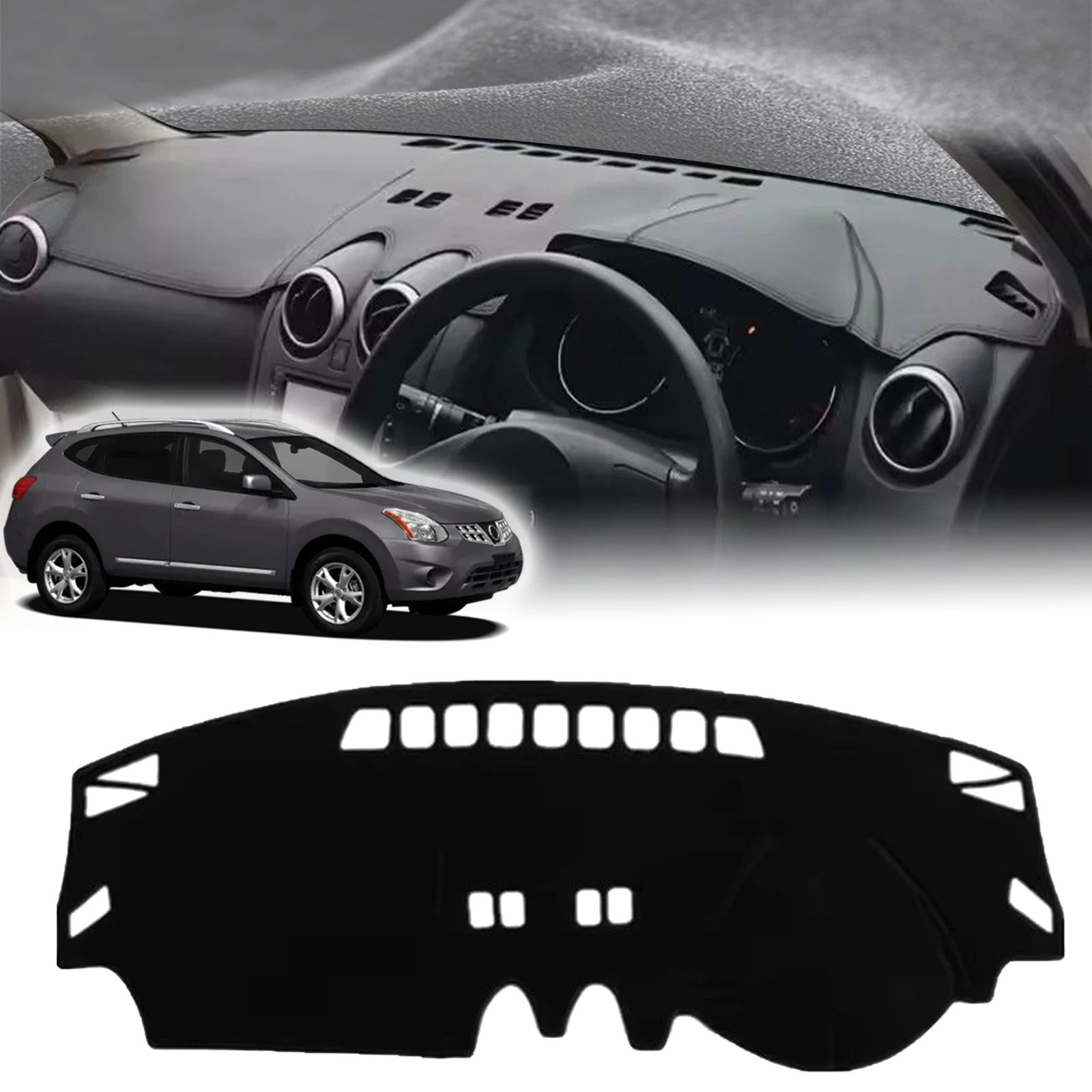 

Коврик-накладка на приборную панель для Nissan Qashqai Rogue 2006-2013 J10 Dualis, защитный, от солнца, кожаный, аксессуар