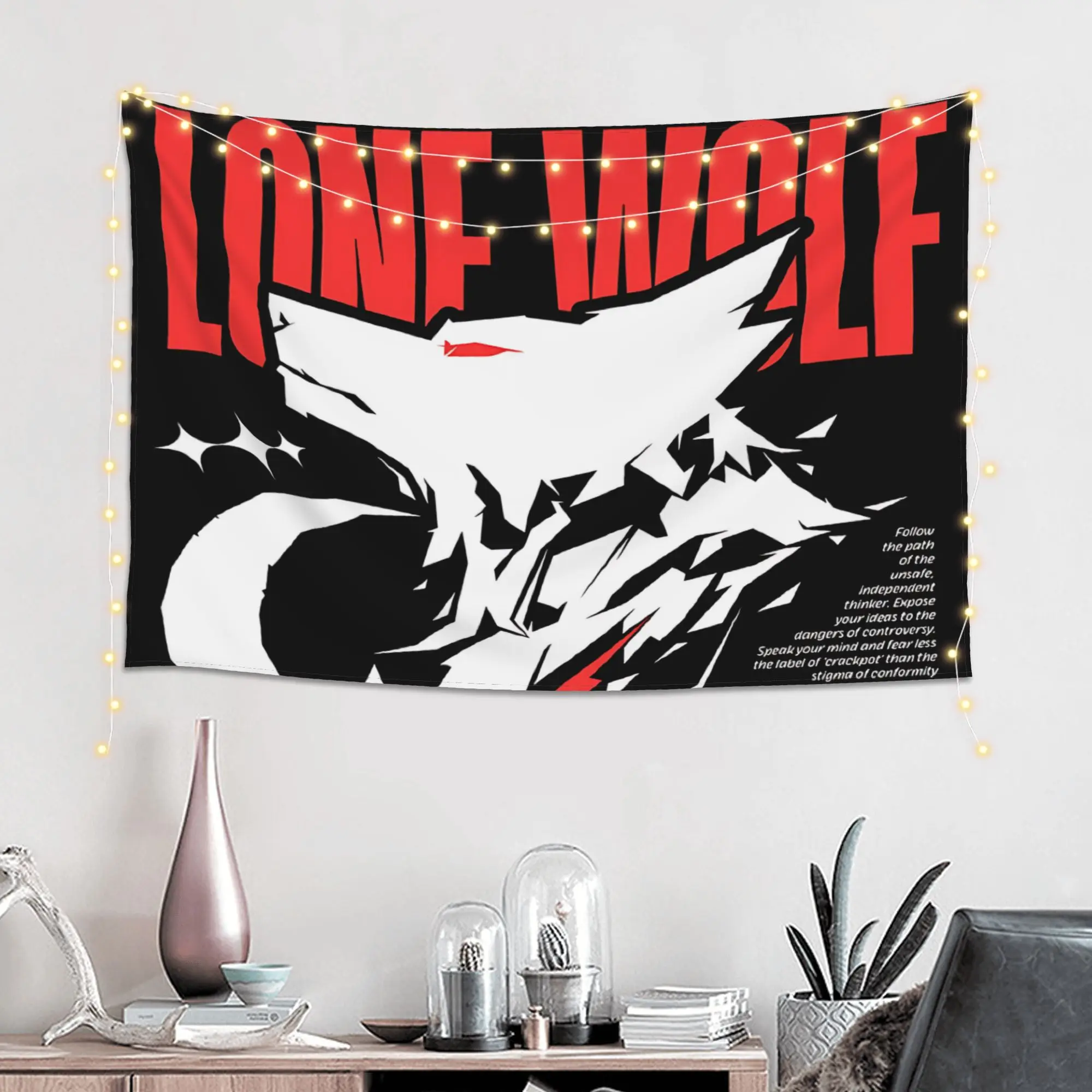 Cool WOLF Customized Tapestry Bedroom Decoration  Wall Hanging Blanket Tapestry Cool Stuff For Room