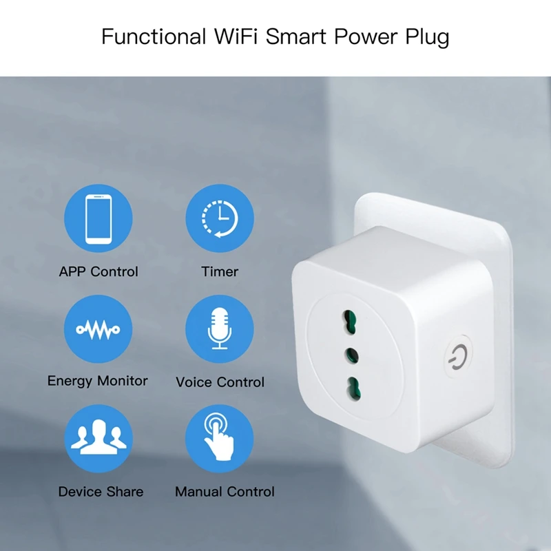Tuya Wifi สมาร์ทปลั๊กควบคุมเสียง Power Monitor ซ็อกเก็ตจับเวลาสําหรับ Alexa Google Home Smart Life