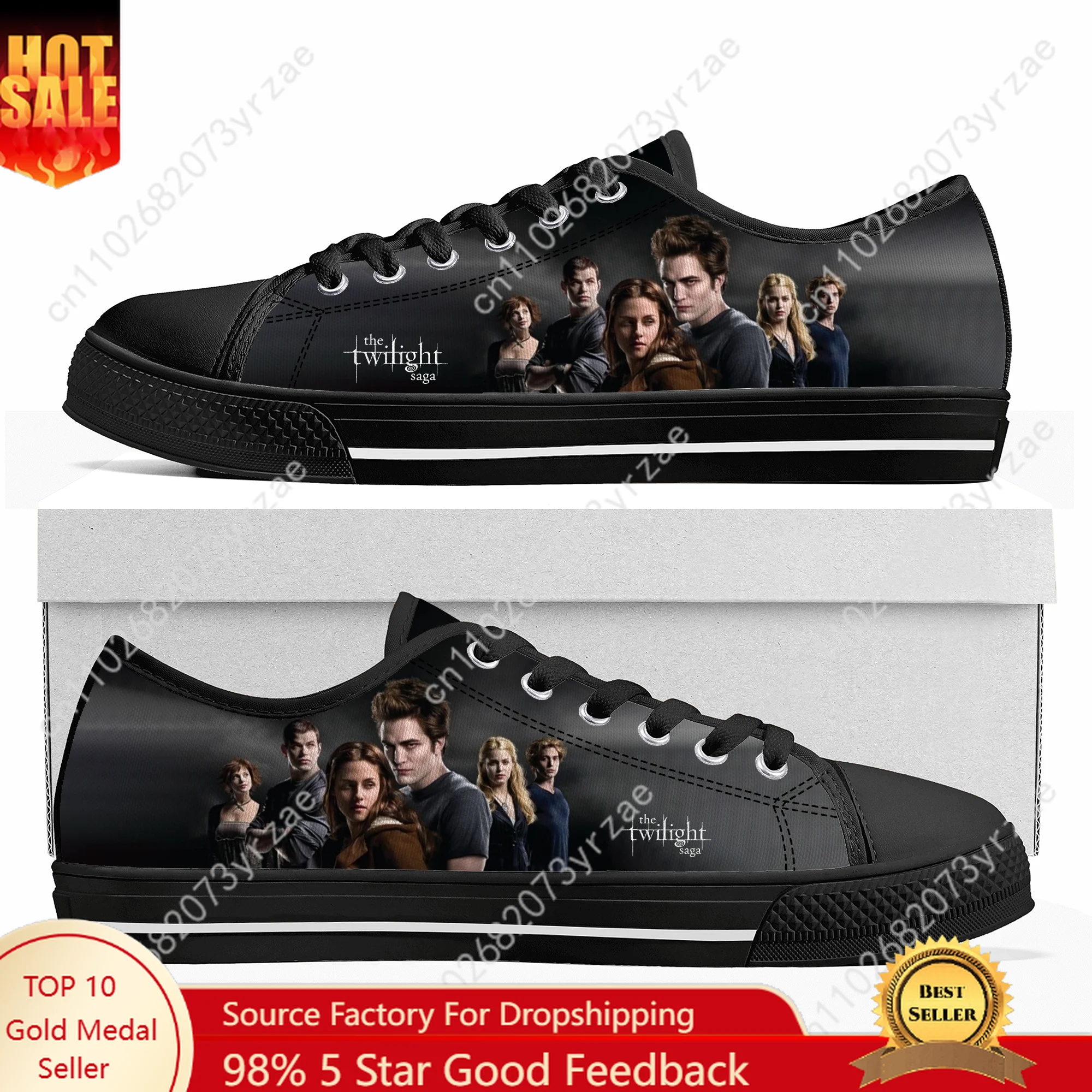 

The Twilight Saga Low Top High Quality Sneakers Mens Womens Teenager Canvas Sneaker Casual Fashion Patterns Shoe Customize Shoes