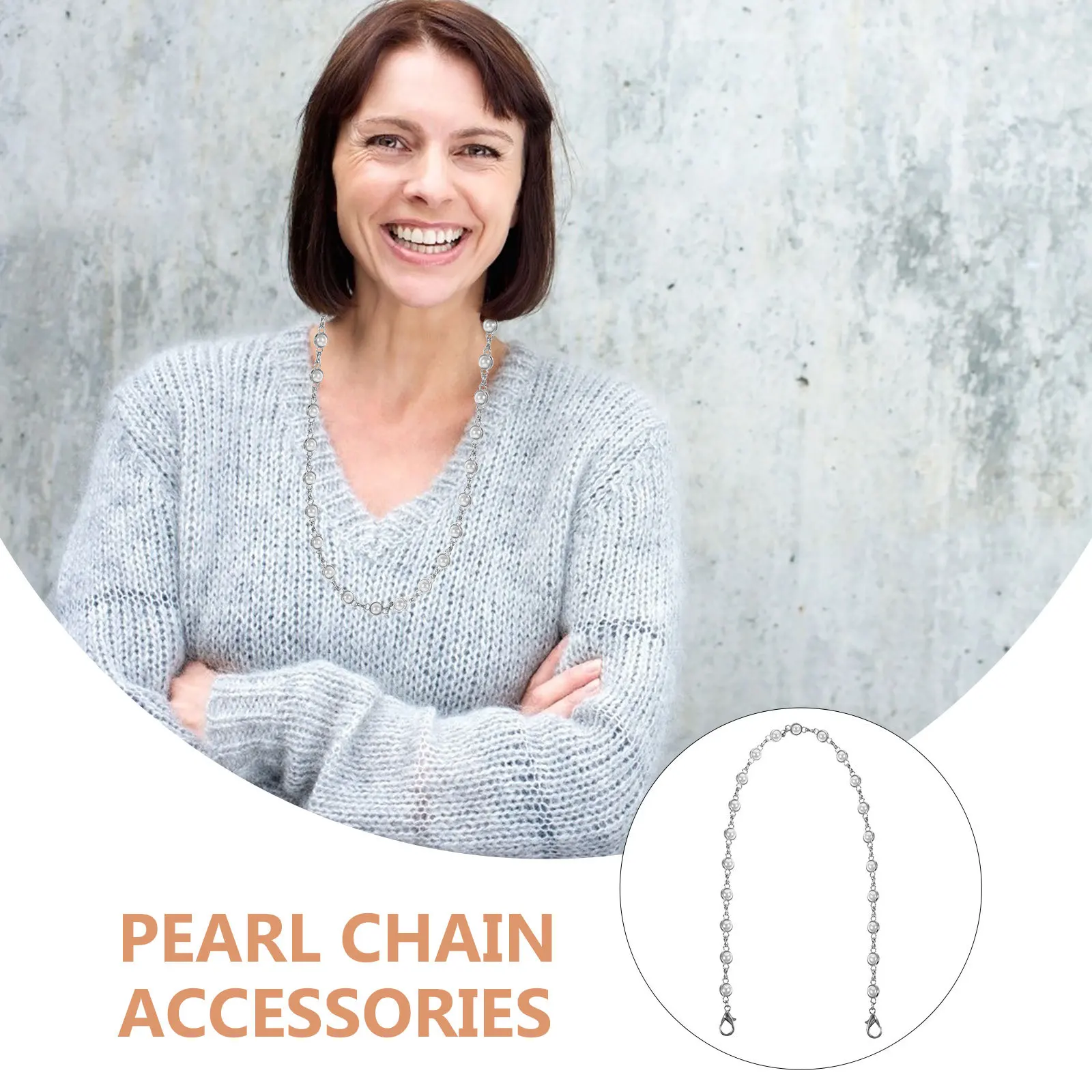 

Luxury Pearl Diamond Chain Strap Replacement for Bag Alloy DIY Shoulder Purse Clutch Adjustable Fashion Bag Accessory Decor