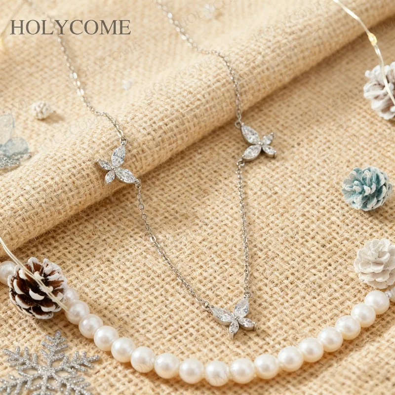 

Подвеска-бабочка на заказ, муассанит, маркиза D, цвет VVS1, стерлинговое серебро 925 пробы, посеребренные украшения для рождественской вечеринки, подарки для женщин