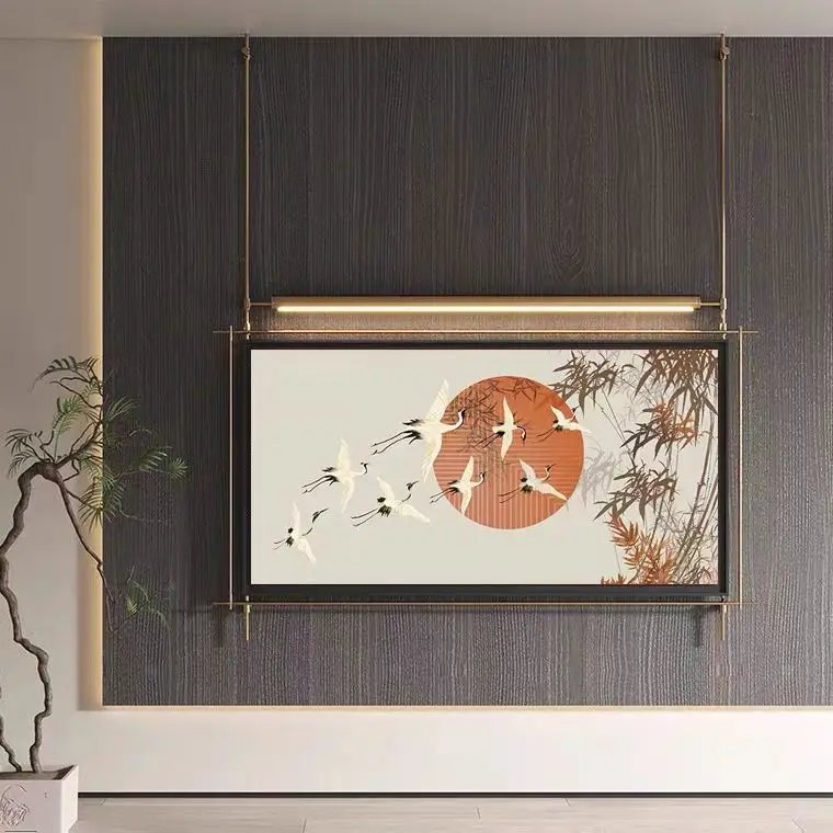 

Modern simplicity, abstract living room, decorative painting, sofa background wall, hanging