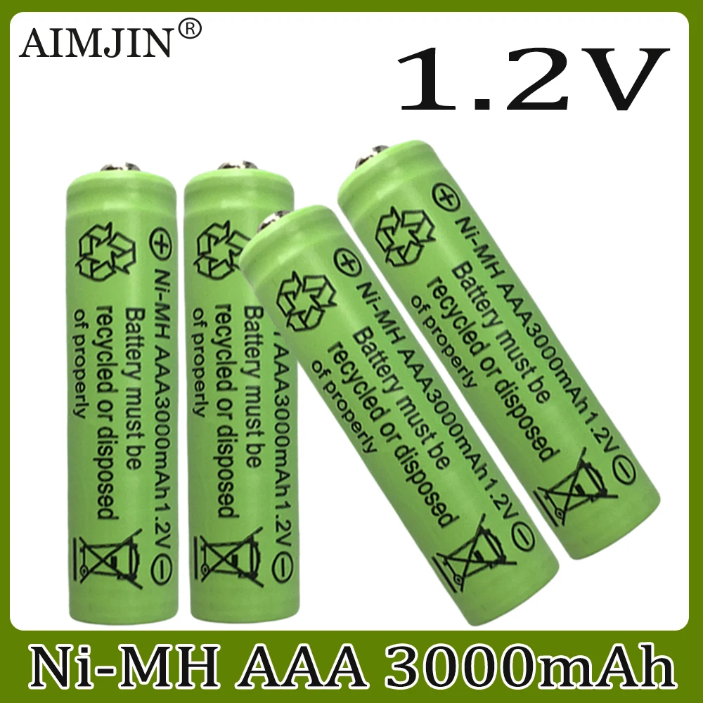 

AAA 3000mAh 1.2V Ni-MH Rechargeable Battery Cell for MP3 RC Toys led Flashlight etc.