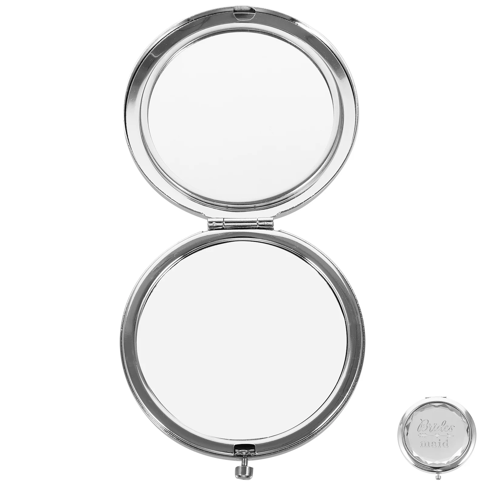 Pequeno espelho de bolso de maquiagem compacto mini espelho portátil de viagem noiva dama de honra presente de casamento espelhos de bolso mini espelhos