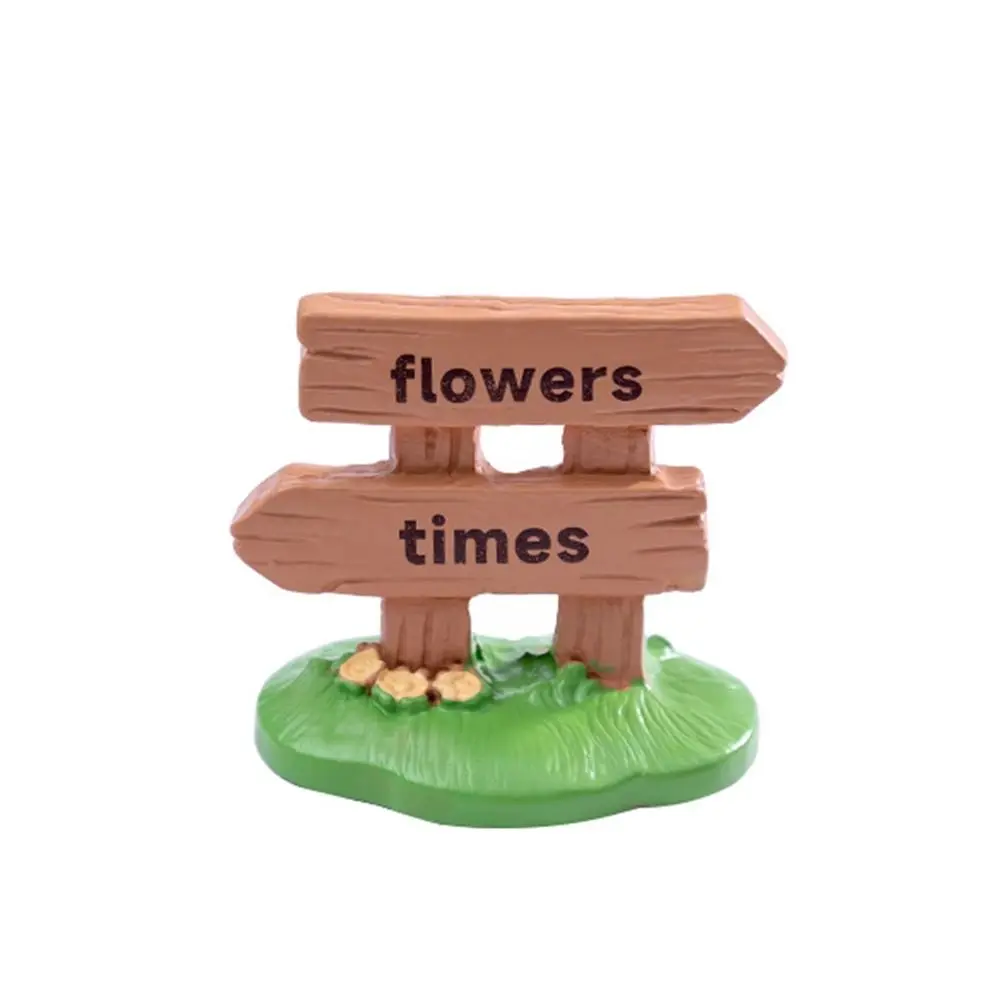 Multicolor Micro Road Signs Resin Fairy Garden Miniature Road Board Succulents Bonsai Micro Landscape Mini Signpost Figurine