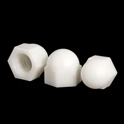 M3 M4 M5 M6 M8 M10 M12 White Nylon Acorn Nuts Plastic Cover Semicircle  Nuts Ball Decorative Screw Cap Nylon Nut