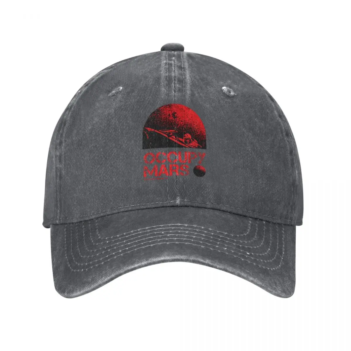 Washed Men's Baseball Cap Elon Musk Roadster Trucker Snapback Caps Dad Hat Occupy Mars Golf Hats