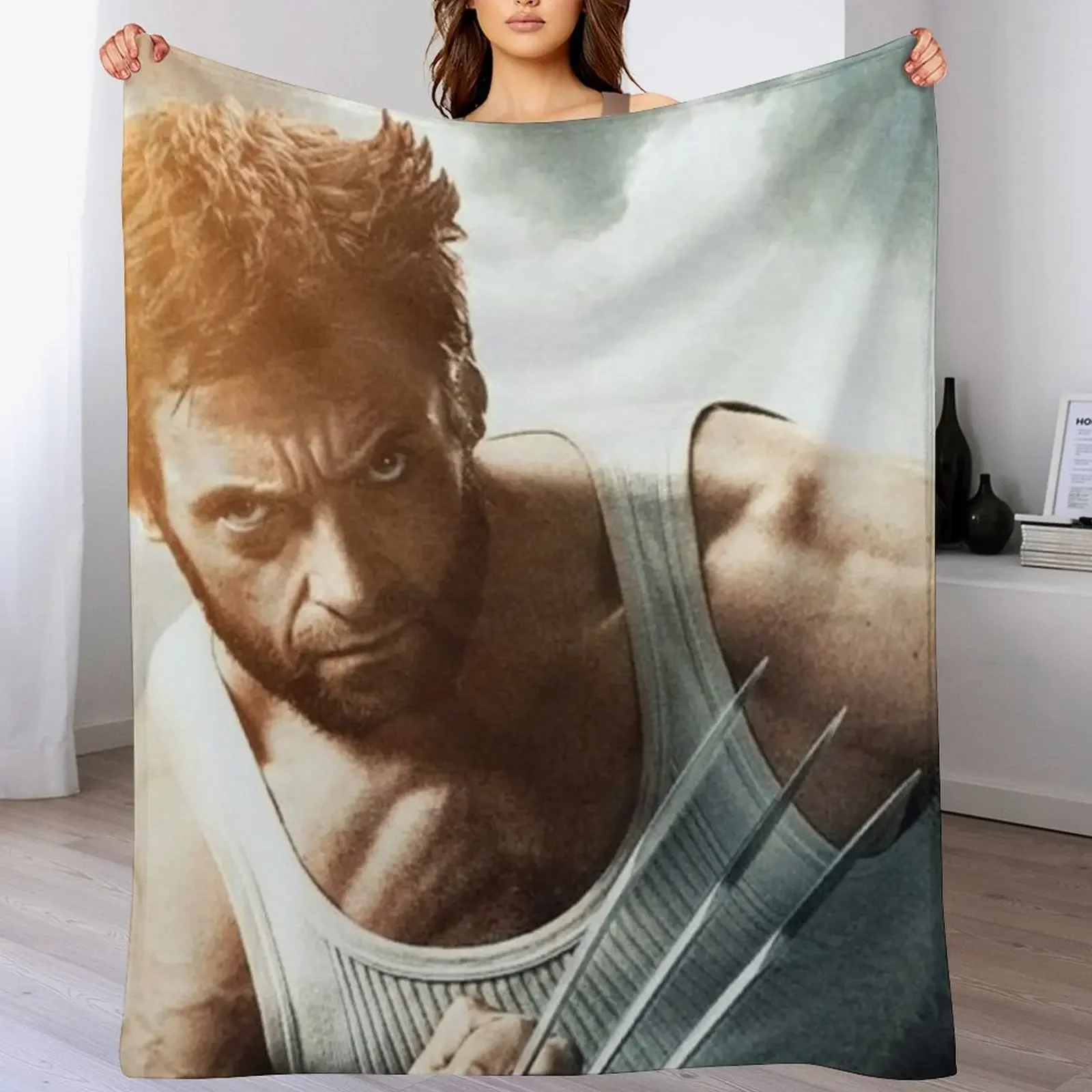

wolferin Throw Blanket Elegant Warm Throw Blanket for Hotel Home
