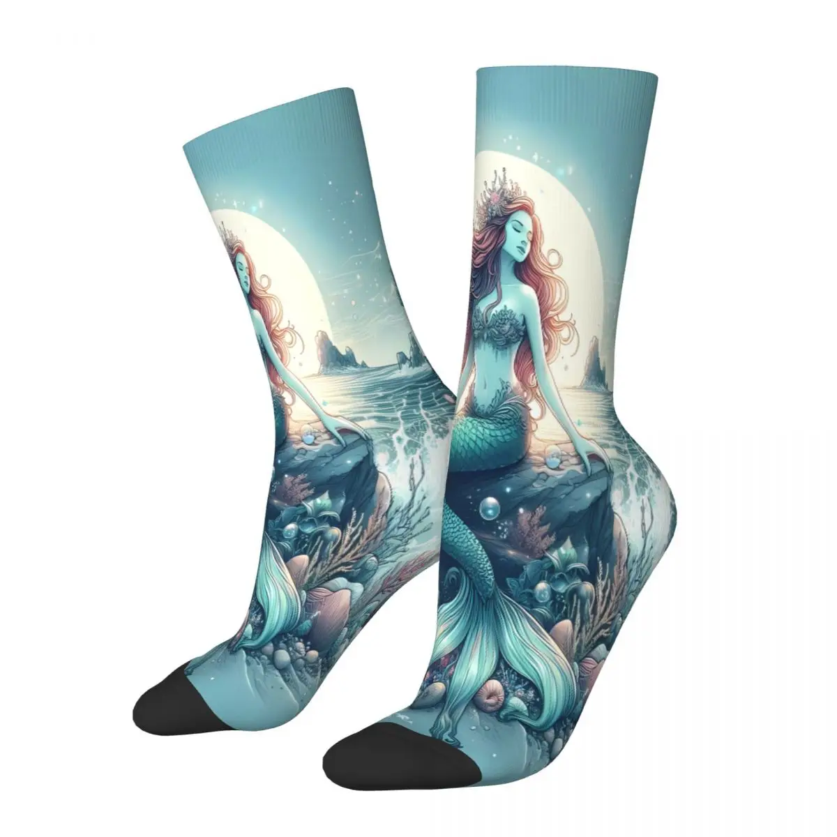 Mermaid Sock Printed Man Polyester