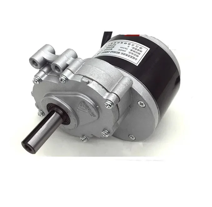 250W 24V Electric  Motor 44mm Long Shaft, 17mm Shaft Diameter Low Speed Brushed Geared Motor