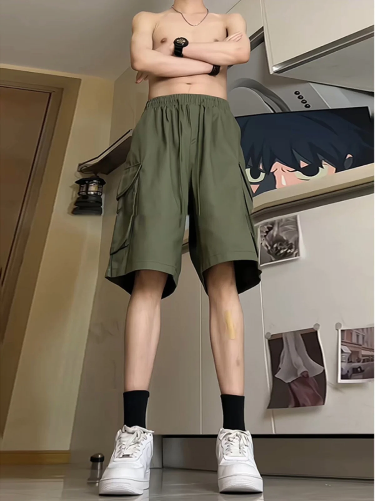 Military een Outdoor Men's ort Pants Summer Trendy Vibe Sle Straight Leg Cotton Casual orts Qui Dry Functionali