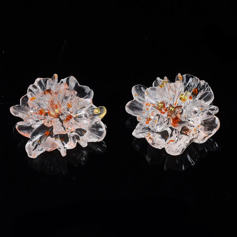 200pcs Transparent Resin Flower Cabochons Mix Color for Cabochons Brooch Home Decor Mother's Day Valentine's Day Gift Making