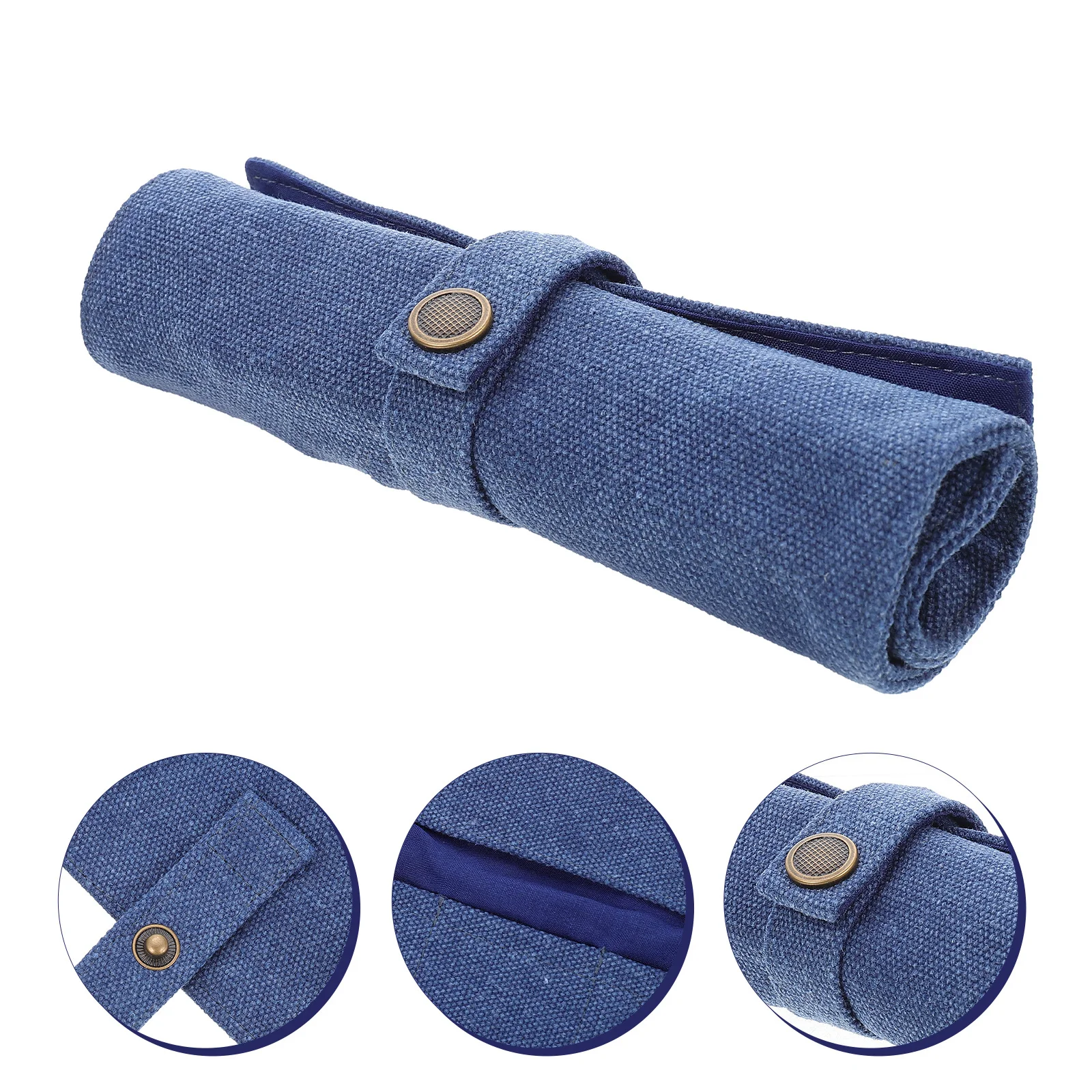 Canvas Pencils Organizer Roll Wrap Pencil Case Resistance Space Saving Stationery Storage Roll Up Pencil Case