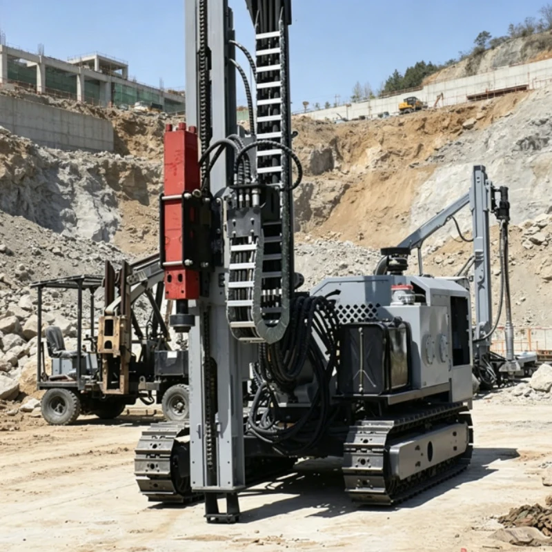 Customized High-Efficiency Hydraulic Solar Crawler Pile Driver Diesel Engine Screw Piling Unit 2m/min Piling Speed Helical