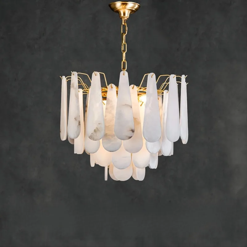 Candelabros de techo de latón y mármol nórdico, decoración del hogar, lámparas colgantes grandes de lujo de diseñador, accesorios para Villa, comedor, Hotel y cafetería