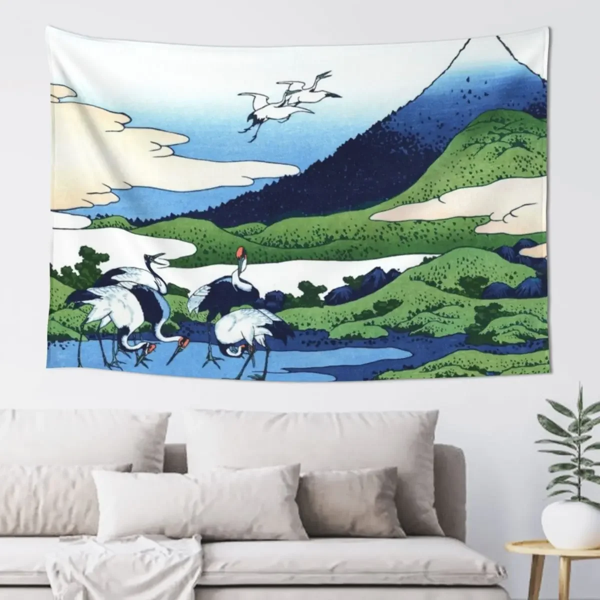 Umezawa Manor in Sagami Province by Katsushika Hokusai Tapestry Decor For Bedroom Home Decorating Decorative Wall Mural Tapestry